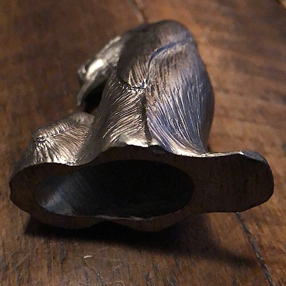 Signed Michael Ricker Pewter Penguin Parent & Chick - Picture 3 of 10